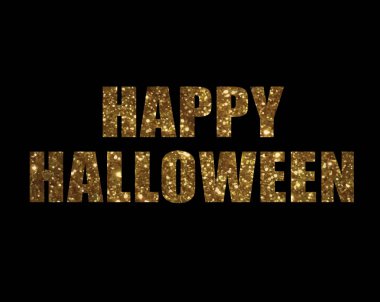 Altın glitter izole tatil kelime Cadılar Bayramın kutlu olsun