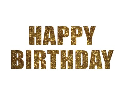 Altın glitter izole kelime günün kutlu olsun