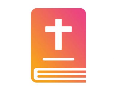 renkli gradyan izole glitter altın kutsal İncil kitap simgesi