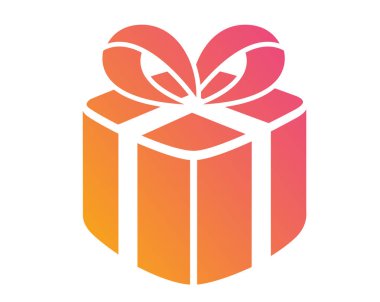 izole renkli gradyan tatil hediye kutusu simgesi