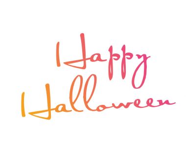 Altın glitter izole el tatil kelime mutlu Hallowee yazma