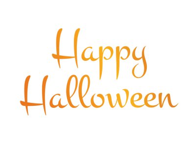 Turuncu degrade izole el kelime Cadılar Bayramın kutlu olsun yazma