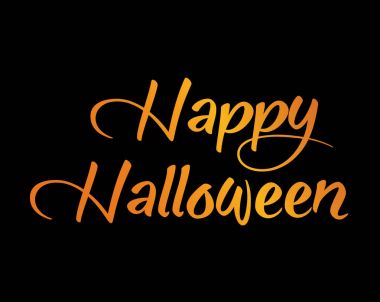 Turuncu degrade izole el kelime Cadılar Bayramın kutlu olsun yazma