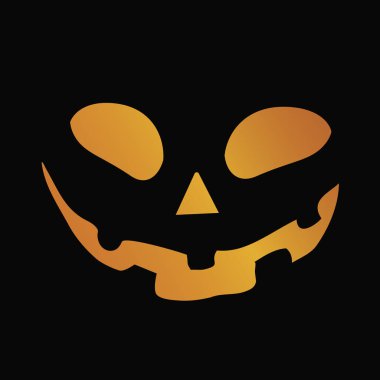 Turuncu degrade Cadılar Bayramı tatil kabak yüz düz simgesi