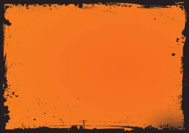 Grunge kenarlıklı yatay Cadılar Bayramı arka plan