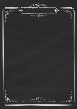 Dikey retro menü tahta arka plan ile sınır