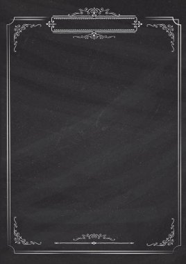 Dikey retro menü tahta arka plan ile sınır