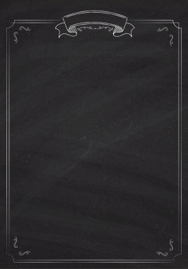 Vektör retro menü tahta arka plan ile sınır