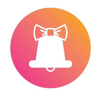 vektör renkli gradyan Noel zil dekorasyon simgesini