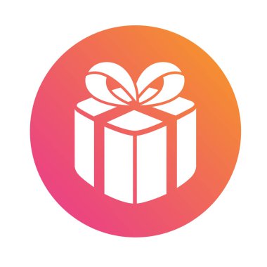 renkli gradyan Noel tatil hediye kutusu simgesi