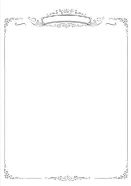 Dikey vektör retro beyaz arka plan ile sınır