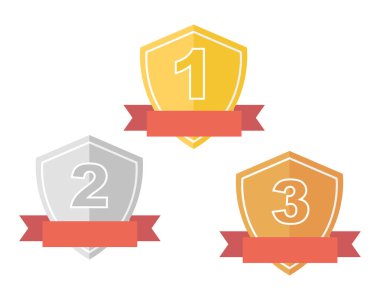 Altın, gümüş, bronz Yarışması Ödülü ödül vektör