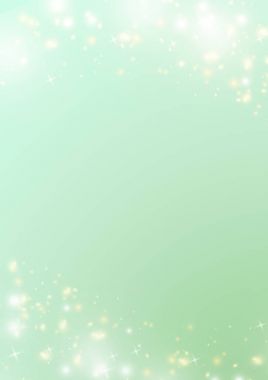 Pastel degrade yeşil arka plan, sparklin bokeh yıldız ve ışık 