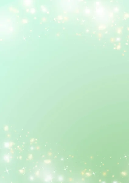 파스텔 그라데이션 녹색 배경, sparklin bokeh 스타와 빛 — 스톡 사진
