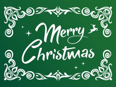 Degrade yeşil mutlu Noeller word süs grafik bord ile