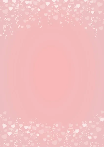 Pink background with hearts header and footer — Wektor stockowy