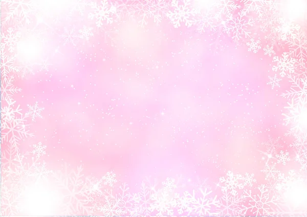 Gefälle gemischt lila Winter Papier Hintergrund mit Schneeflocke bor — Stockvektor