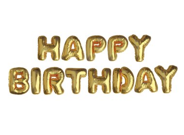 İzole altın hava balon kelime günün kutlu olsun