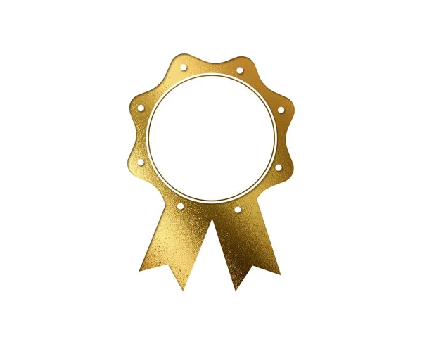 La insignia de brillo dorado de lujo aislado icono plano —  Fotos de Stock