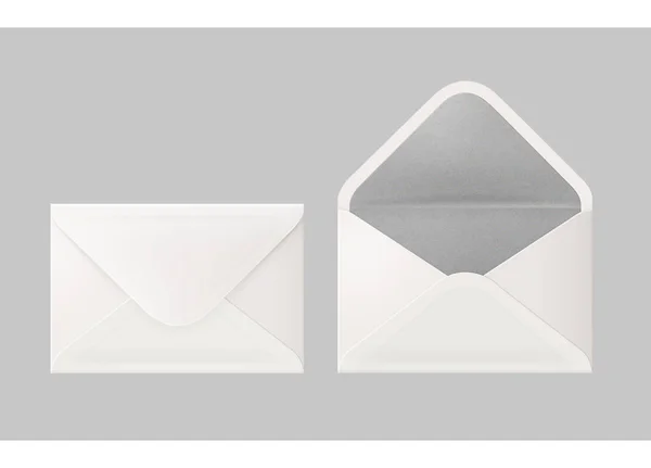 Envelope branco e cinza por materiais ambientais para postagem m — Fotografia de Stock