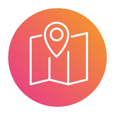 Degrade vektör renkli arabirimi konumu PIN daire simgesi