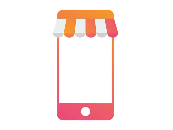 Vettore smart phone mobile store modello di business icona — Vettoriale Stock