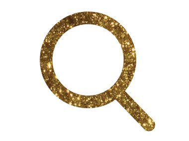 Altın glitter vektör renkli arama satırı simgesi