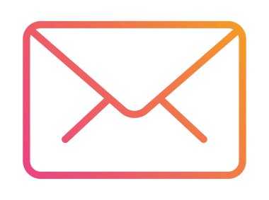 Gradyan vektör renk arayüzü e- posta zarfı simgesi