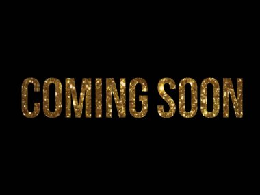Altın glitter vektör izole kelime Coming Soon