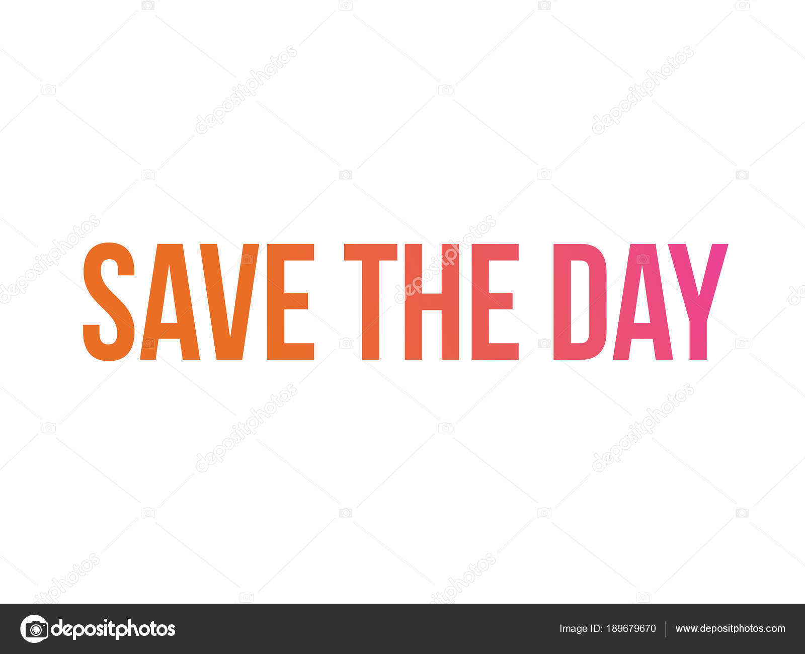 Kleurovergang Vector Bruiloft Uitnodiging Woord Save The Day
