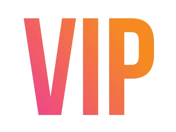 Vector gradient isolerade standardteckensnitt typ word Vip — Stock vektor