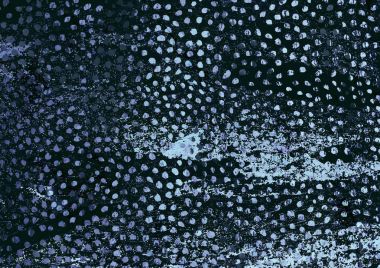 Koyu mavi dokulu arka plan ve ışık mavi noktalı deseni effe