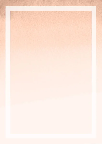 Verf penseel verloop oranje blanco papier achtergrond met rand — Stockfoto