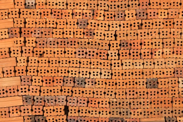 Tekstura kolorowy kwadrat cegły na budowie — Zdjęcie stockowe