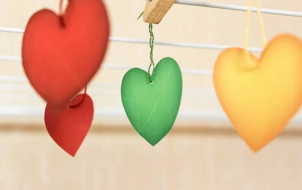 Hearts of different color — Stock Photo, Image