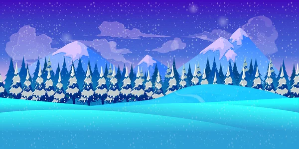 Montaña perfecta ilustración de fondo para la aplicación móvil, web, juego con nieve y hielo. Plantilla vectorial . — Vector de stock