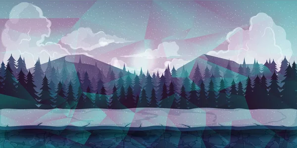 Landschaft, Natur Vektor Hintergrund. Illustration für Ihr Design — Stockvektor