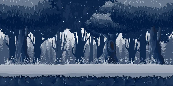 Gece illüstrasyon sorunsuz çam ağaçları