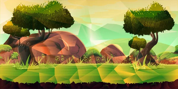 Low poly landscape. . Illustration for your design — Stock Photo, Image