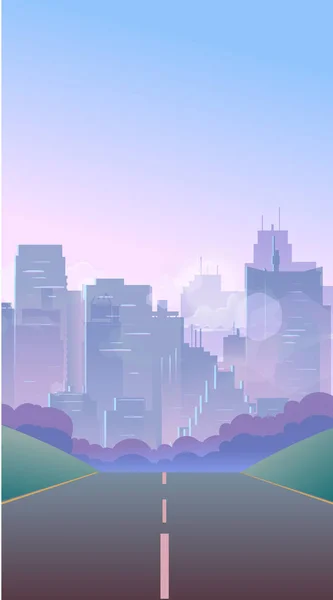 Cidade Vertical Fundo, ilustração vetorial, Banner para sua aplicação —  Vetores de Stock