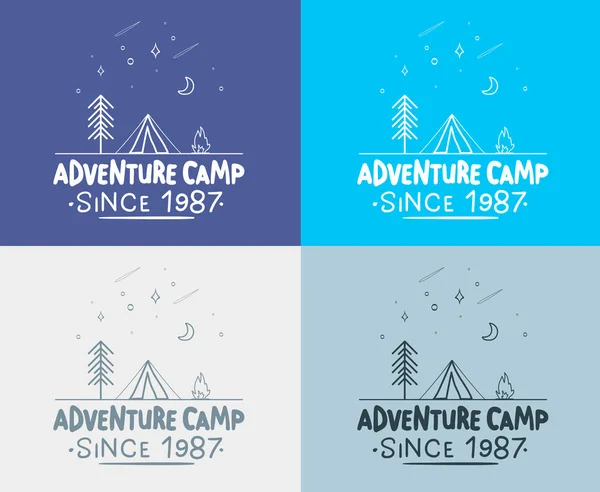 Trendy Camping Label. hand drawn t shirt Print. Typographic Design. illustration for you design.