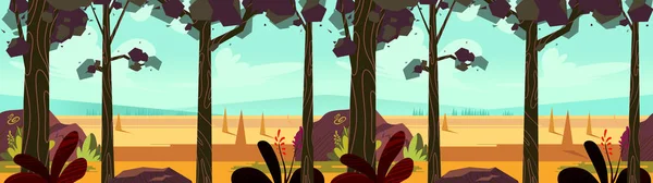 Panorama paysager d'automne. Illustration vectorielle pour votre design . — Image vectorielle