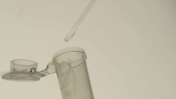 Drips Into A Test Tube — Stock Video