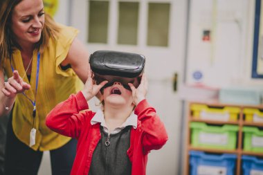 Virtual Reality Education clipart