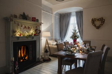 Tüm Noel yemeği için hazırlanan
