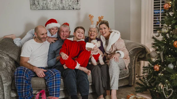 Selfie di Natale di tre generazioni — Foto Stock
