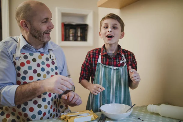 Little Boy With Icing On His Nose — Stock Photo, Image