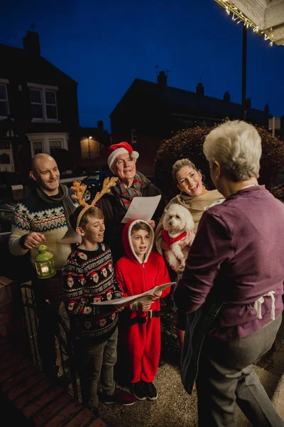 Family Carol Singing Stock Picture