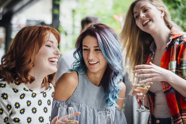 Mujeres disfrutando de las bebidas juntas —  Fotos de Stock