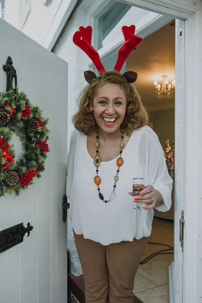 Feliz Natal, Vem para dentro ! — Fotografia de Stock